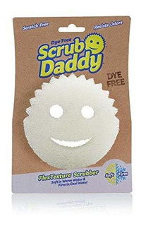Scrub Daddy Dye Free - Esponja De Textura Flexible, Suave En