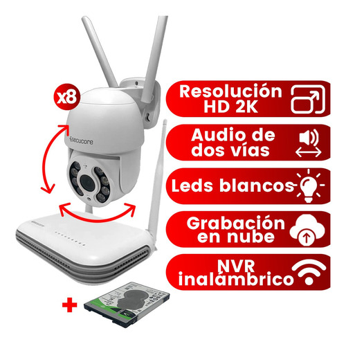 Kit Seguridad Video Vigilancia 8 Camaras Hd Disco Duro 2tb