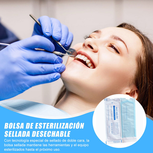 200 Piezas Bolsa Para Esterilizar Autosellable 9x23 Cm
