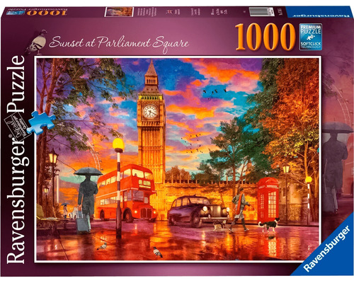 Rompecabezas Ravensburger Atardecer Parlamento Inglés 1000 Piezas 14+