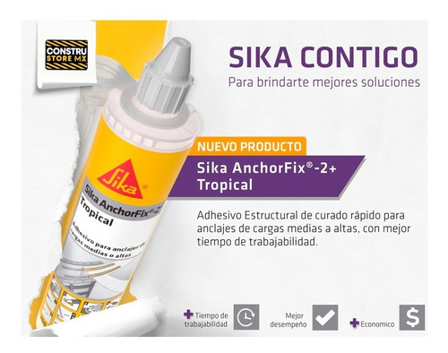 Sika Anchorfix 2 Tropical Anclaje De Varillas Y Pernos 0.3 L