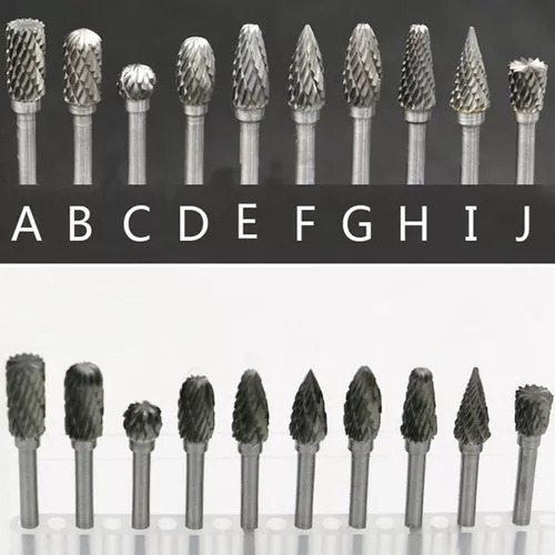 Fresadora De Tungsteno De 10 Piezas Para Pulir Metal 1/8