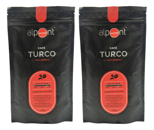 2 Pack Cafe Molido Turco Alpont 250 Grs