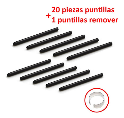 . 20 Pza Repuesto puntas pluma wacom Y 1 Nibs Remover