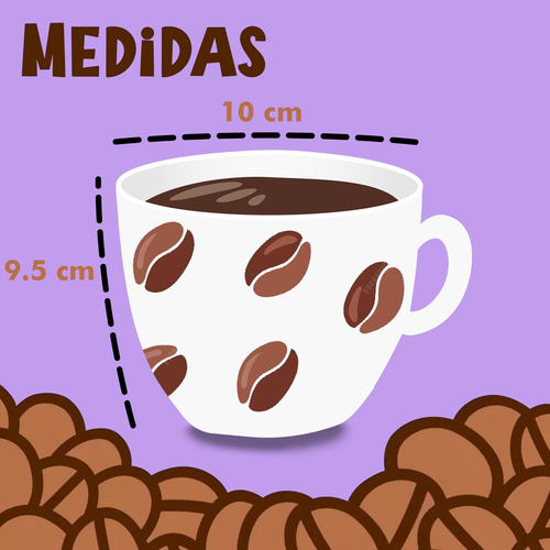 Taza Grande Para Café Diseño Gato Porcelana Tarro 500ml Color Gris Liso