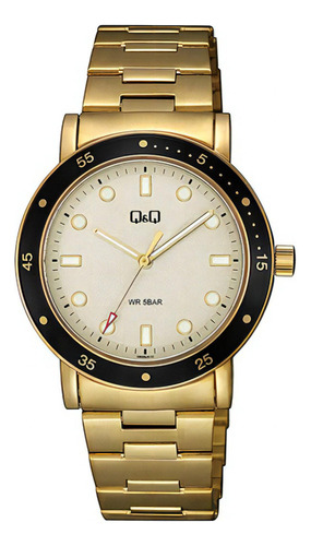 Reloj Para Mujer Q&q Qb85j Qb85j010y Dorado