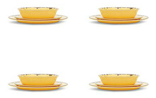 Fox Run 48790 Melamine Dinnerware Set, 10 , Yellow