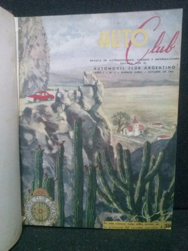 Imagen 2 de 2 de Revista Auto Club 1961 1962 Encuadernadas De N° 1 Al N° 8