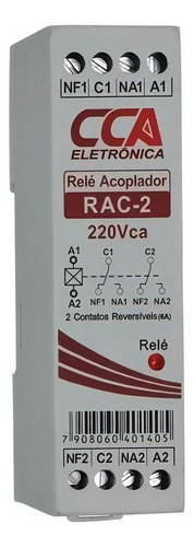 Rele Acoplador 220vca 2 Contato Reversivel Sibratec