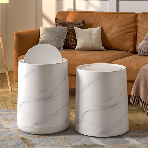 Papelera De Mármol Para Baño, Diseño Minimalista