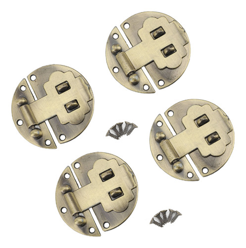 Set Vintage Wood Hasp Latch De Cierre Circular Con Doble Ori