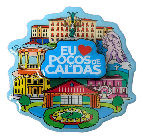 Ímã Poços De Caldas Mg Cenários - Ímã Mdf Duplo Epóxi