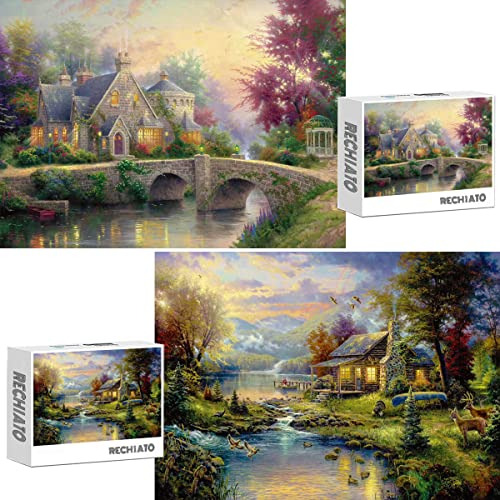 Puzzle Para Thomas Kinkade 2 Pack 1000 Pieces Fall Krzsc