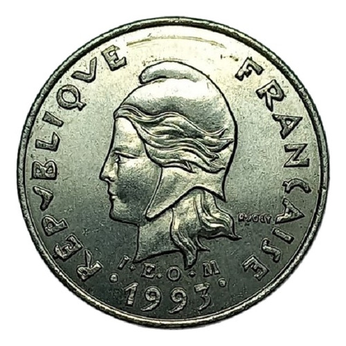 Polinesia Francesa - 10 Francs 1993 - Km 8 (ref C1)