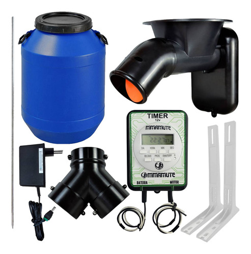 Alimentador Automático + Timer 12v Reservatório Suporte