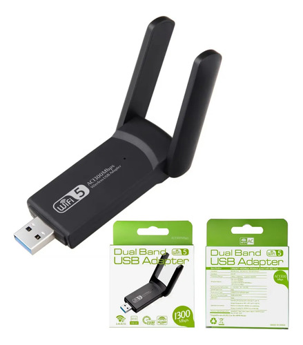 Placa Usb Wifi Adaptador Bluetooth Dual Band 2.4/5ghz Pc