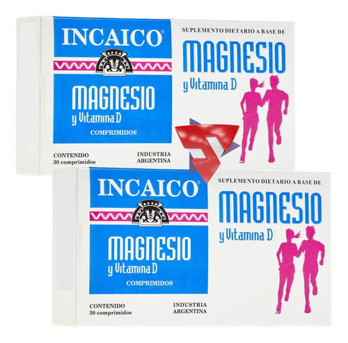 Magnesio Y  Vitamina D Incaico X 30 Comp. Oferta De 2 Cajas!