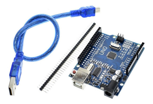 Placa Uno Rev3 R3 Atmega328 Smd + Cabo Usb + Pinos