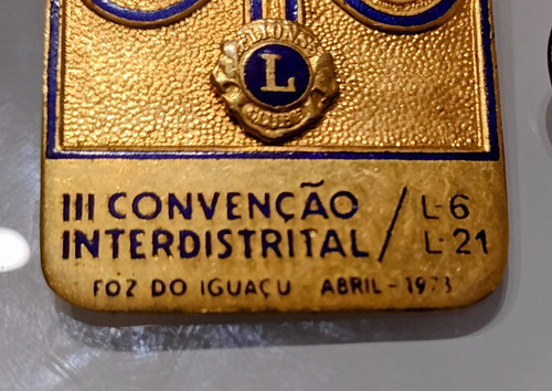 3 Insignias Antigas Lions Club Foz Do Iguaçu Rj E Indiana