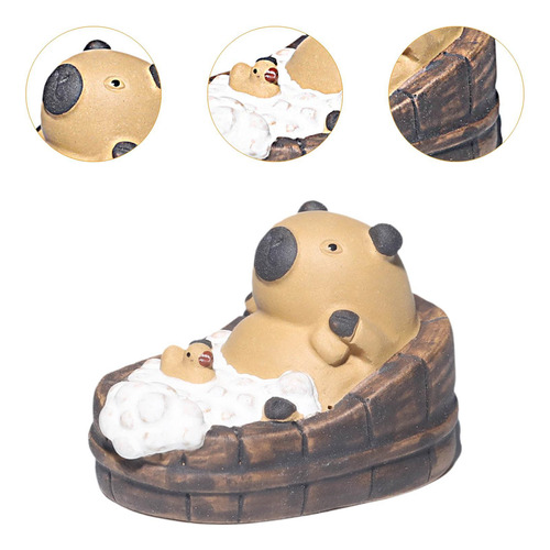 Capybara Mini Tea Pet Figurine Kung Fu Tea Modelo De Mascota