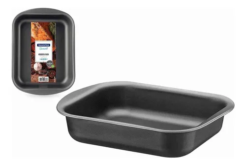 comprar Asadera Rectangular Honda 34cm Starflon Negro Tramontina 