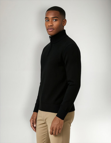 Sweater Hombre Medio Cierre Importado Premium Sueter