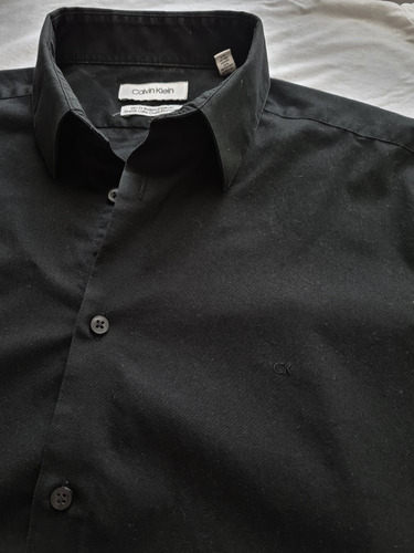 Camisa Calvin Klein Negra Original Para Hombre Talla Grande