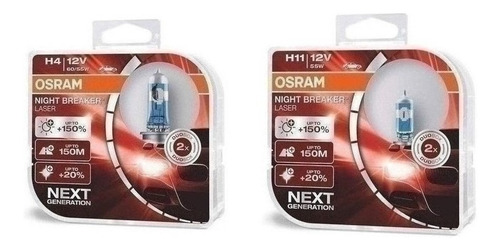 Osram Kit H4-h11 Night Breaker Laser Next 150%