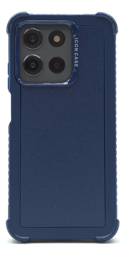 Funda 3 En 1 Para Moto G15 Case Uso Rudo Full Protector Multishield - Azul Marino Moto G15
