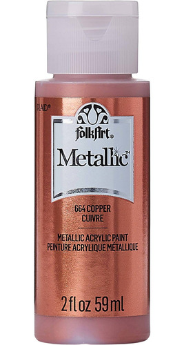 Acrilico Metalizado Folk Art 59ml Color K664 Copper Cobre