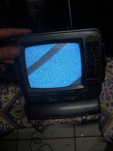 Mini Tv Preto Branco Rádio Monitor Vicini