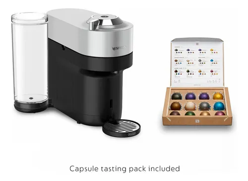 Nespresso Vertuo Pop Deluxe Máquina De Café Plateada