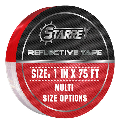 Cinta Reflectiva Starrey, Blanca Y Roja, Para Seguridad 1pcs