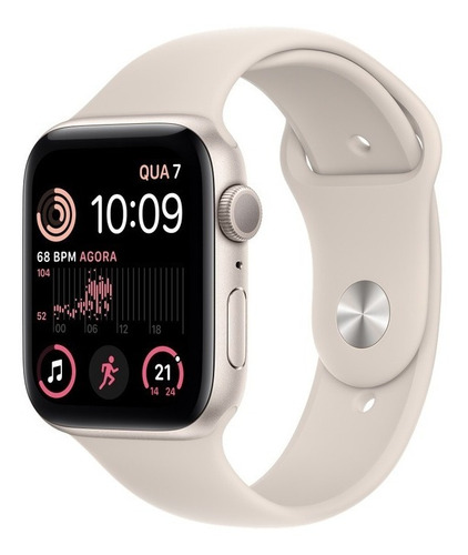 Apple Watch Se 2 Generation Gps, 40 mm, Starlight, aluminio