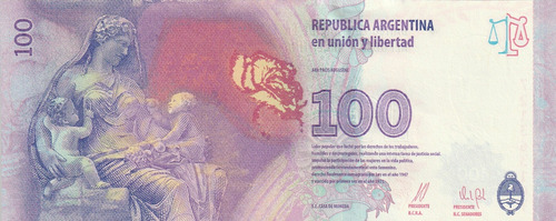 Billete 100 Pesos Eva Perón Evita Serie T Sin Circular 4326