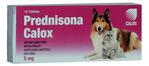 Prednisona 5mg X 8 Tab Para Mascotas Uso Veterinario