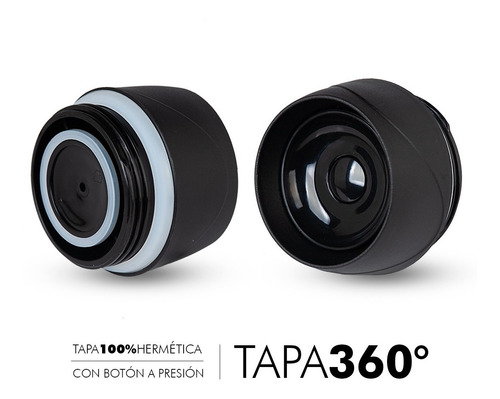Imagen 3 de 4 de Vaso Térmico Hermético Acero Inox Waterdog Bossa 450cc