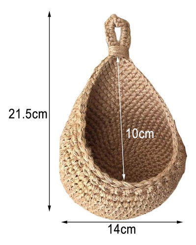 Cestas Tejidas Colgantes, Macetas De 14 Cm X 21,5 Cm X 10 Cm