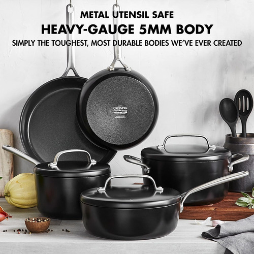 Greenpan Gp5 Hard Anodized Advanced Healthy Ceramic Nonst...