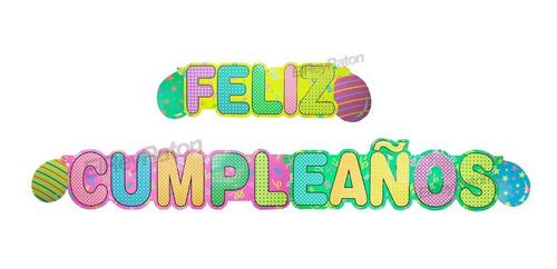 Letrero Feliz Cumpleaños Para Fiestas Eventos Hbd Piñata M82