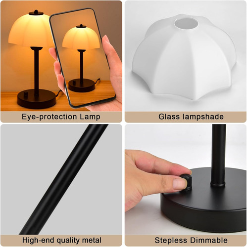 Lámpara De Mesa Para Dormitorio, Lámpara De Noche Regulable