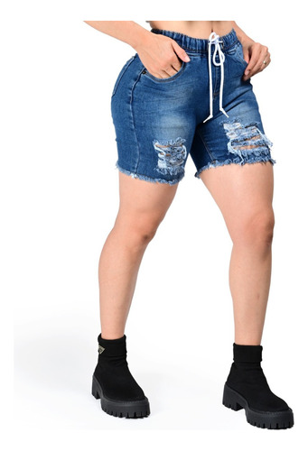 Short De Mezclilla De Dama Corte Colombiano Itzi Jean's 137