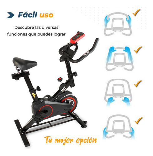 Bicicleta Fija Spinning Ajustable Resistencia Profesional Yim Sports Alta Calidad Multifuncional Pjsp-02