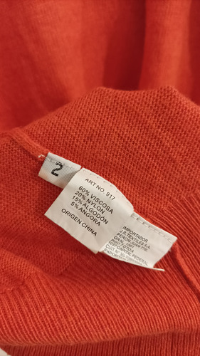 Saco Romántico De Manga Larga Con Botones Para Mujer Naranja 2 (Usado)