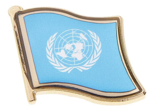 Insignias De Metal De La Bandera De Las Naciones Unidas