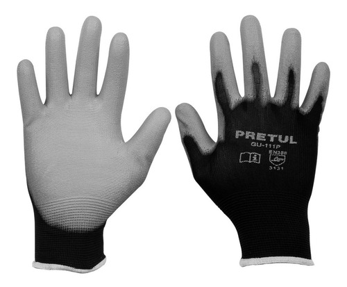 6 Pares De Guantes Recubiertos Con Poliuretano, Pretul
