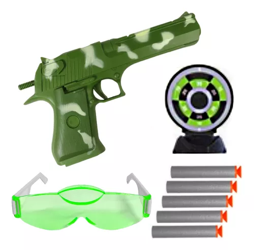 Ditudotem Lançador De Dardo Arminhas Nerf Pistola Brinquedo Menino Menina  Mascara Verde Amarelo Original Vip Toys