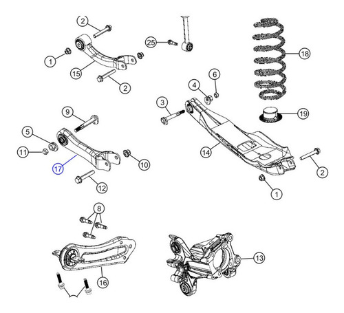 Brazo Buje Lateral Trasero Cherokee 2.0 2023