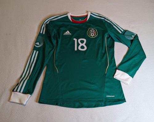 Seleccion Mexicana Jersey Match Worn Jabulani Manga Larga 