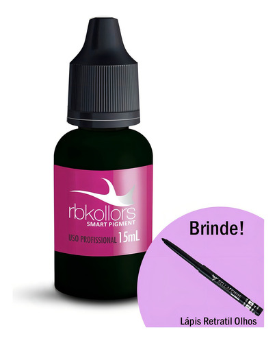 Pigmento Renata Barcelli de Rb Kollors, 15 ml (10 unidades) + Brinde Color Total Black